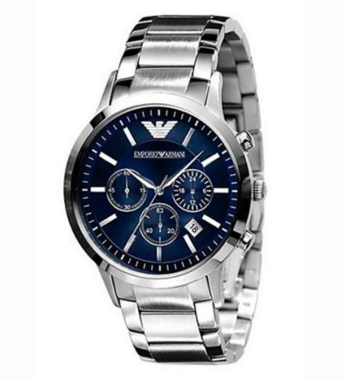 MENS EMPORIO ARMANI BLUE DIAL  CHRONOGRAPH WATCH AR2448 ##BRAND NEW##
