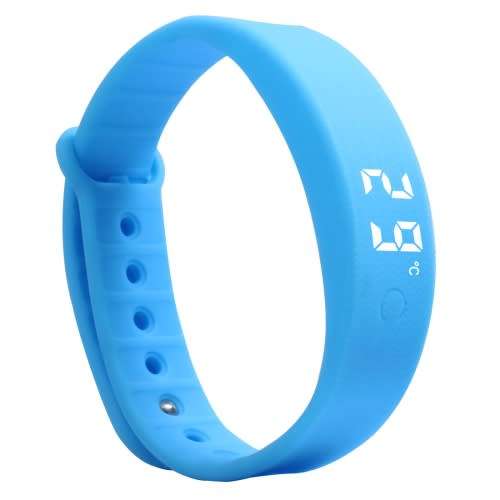 Fitness Tracker, Smart Wristband, Smart Bracelet, Pedometer, W5S Silicone - BLUE