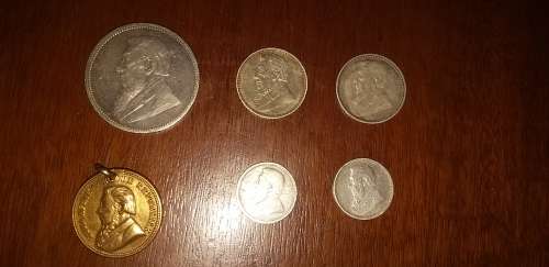 Paul Kruger coins and pendant ONE BID FOR ALL