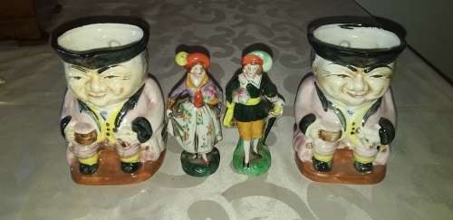 Toby mugs and Vintage ceramic figurines