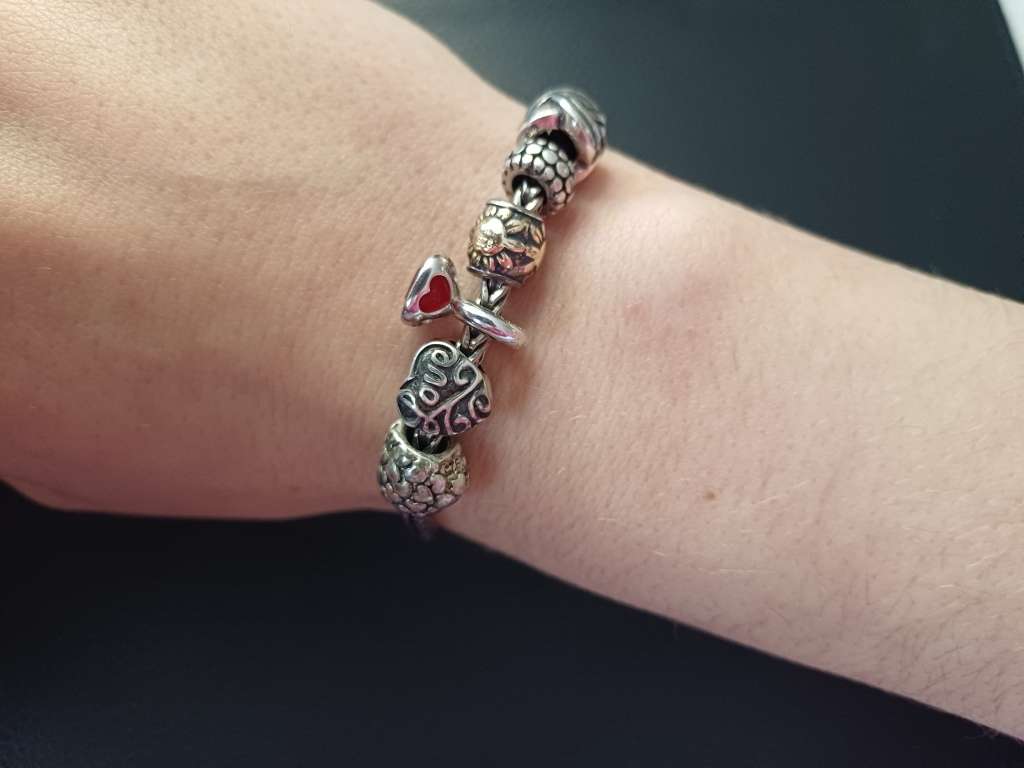 Pandora Style Sterling Silver Bracelet