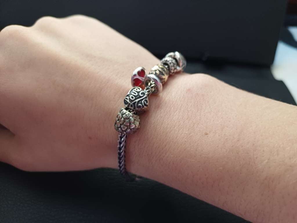 Pandora Style Sterling Silver Bracelet