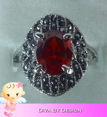 Beautiful Red Zircon Ring
