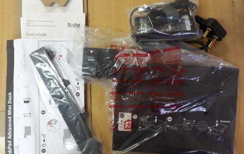 NEW!!! LENOVO THINKPAD Advanced Mini Docking Station with NEW Lenovo 90W 20V Charger!!!