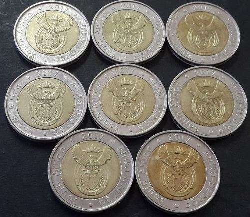 8 x 2017 O.R. TAMBO  R5.00 coins in Excellent condition - Bid per coin for the lot !!!!