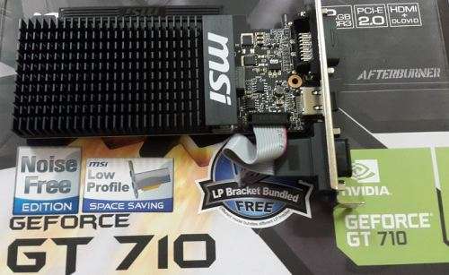 MSI GEFORCE GT 710 2GB DDR3 64Bit with VGA, HDMI & DVI - as NEW!!!