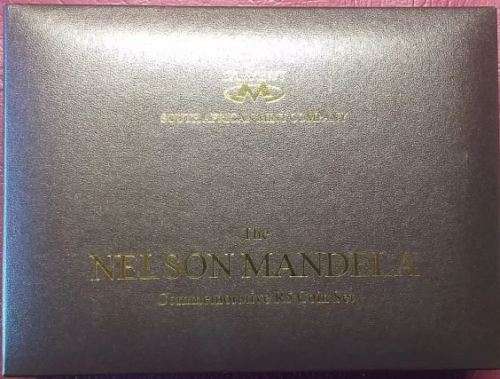 NELSON MANDELA COMMEMORATIVE R5 SET: 2000 PL R5 AND 2008 LASER FROSTED R5. - SEALED AS FROM SA MINT