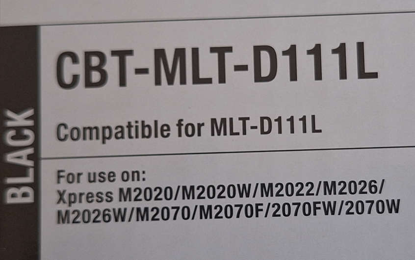 CBT-MLT D111L - compatible toner (Samsung) - New!!!