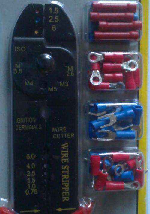 Crimp Tool with wire stripper and connectors!