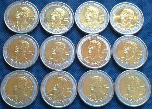 12 x 2008 Mandela Birthday R5.00 coins - Excellent Condition!!!
