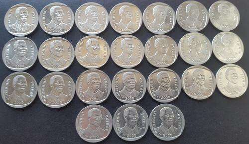 24 x 'Smiley' Mandela R5.00 coins (Year 2000) - Good condition - Bid per coin!!!