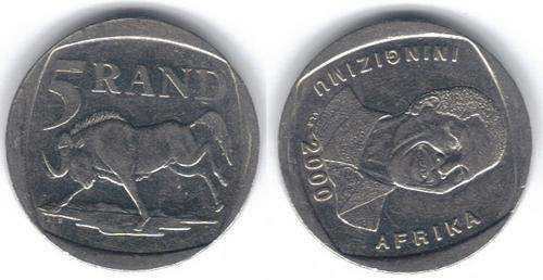 2000 Mandela R5 with rare mint error