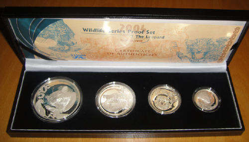 The 2004 Wildlife Series: The Leopard Proof Set (all four proof coins)
