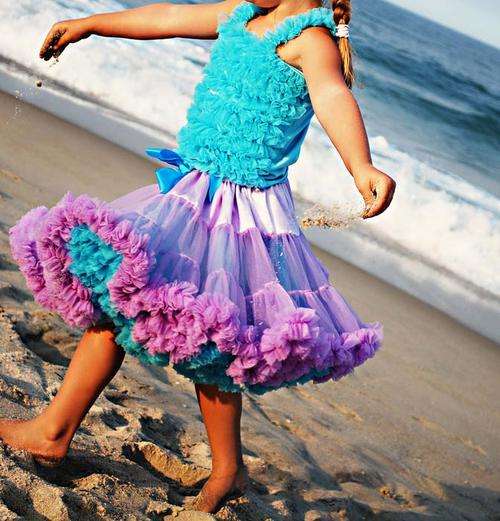 Smitten Flutter Petti-Tutu - Lavender Turquoise