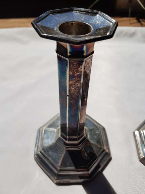 Silver Candlesticks - Sheffield 1912 - 1kg+