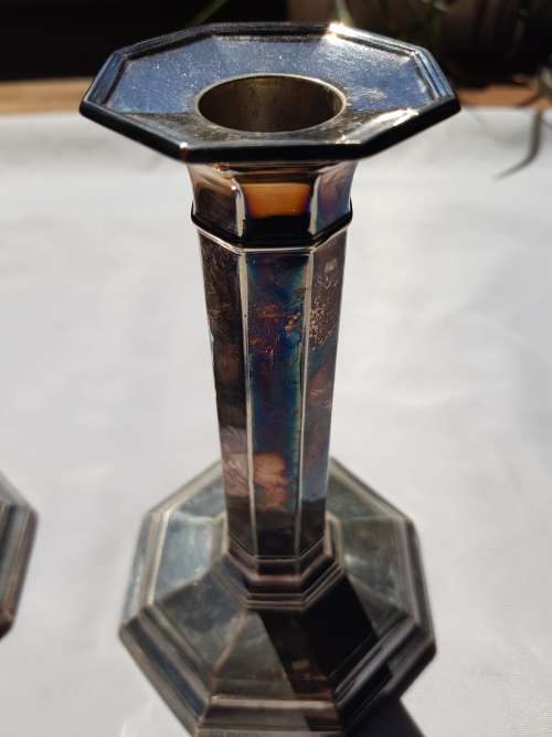Silver Candlesticks - Sheffield 1912 - 1kg+
