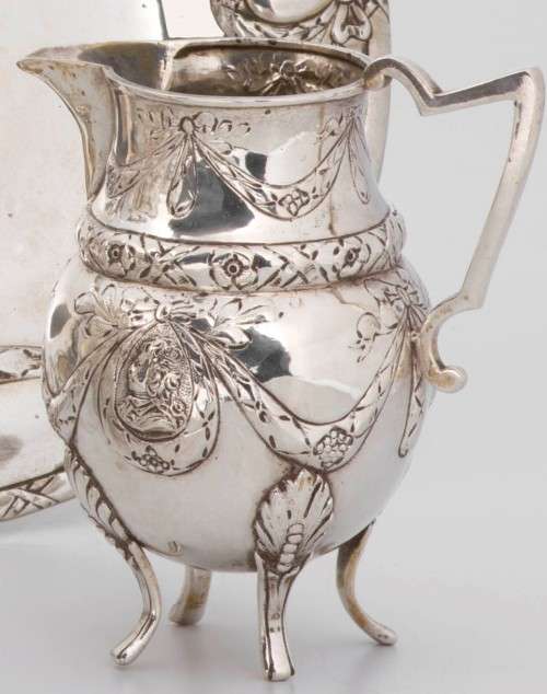 A German four-piece silver coffee set 800 standard