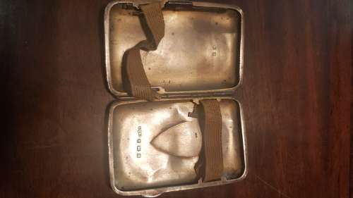 silver cigarette case - 46.8g