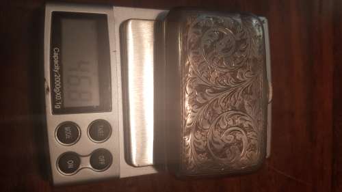 silver cigarette case - 46.8g