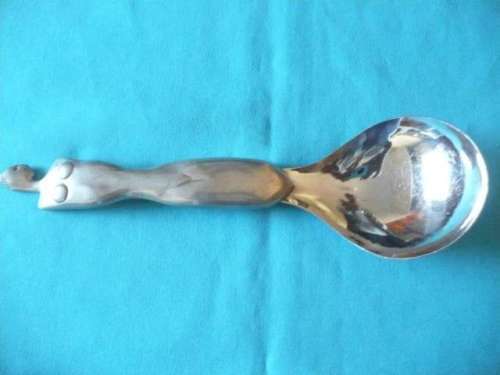 CARROL BOYES PEWTER & STAINLESS STEEL  SERVING SPOON  (1)