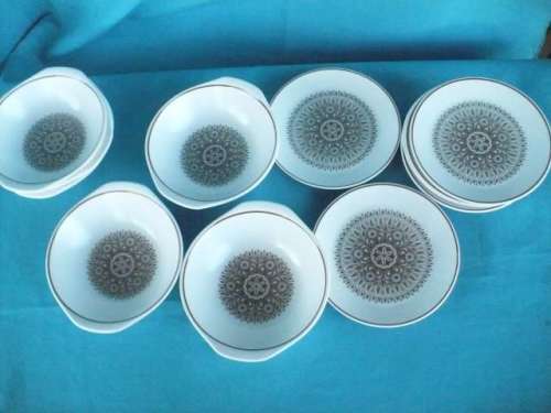 NORITAKE PROGRESSION  "CENTURY" SIDE PLATES + SWEET BOWLS