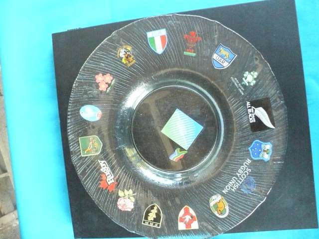 RUGBY WORLD CUP 1995  GLASS PLATTER