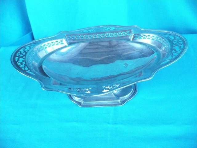 VINTAGE SILVER PLATED FRUIT BOWL ON STAND