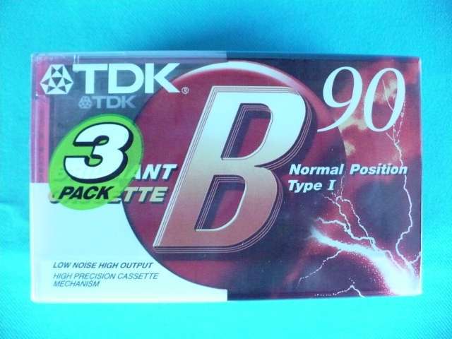 3 PACK TDK  90 MIN  AUDIO CASSETTES