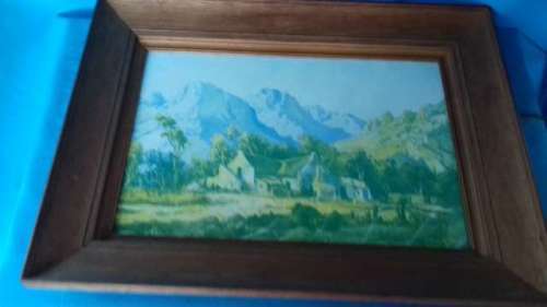 TINUS DE JONGH PRINT IN VINTAGE WOOD FRAME