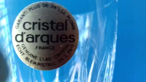 5 "crystal d'arques"  LEAD CRYSTAL SHERRY GLASSES
