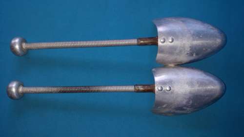 PAIR  VINTAGE ALUMINIUM SHOE STRETCHERS