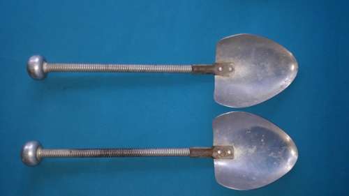 PAIR  VINTAGE ALUMINIUM SHOE STRETCHERS