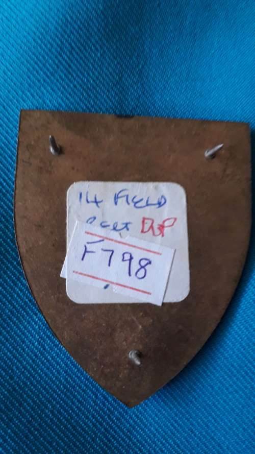 SADF METAL FLASH  14 FIELD REGIMENT  3 D EFFECT SKULL  3 PINS