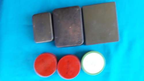6 VINTAGE TINS