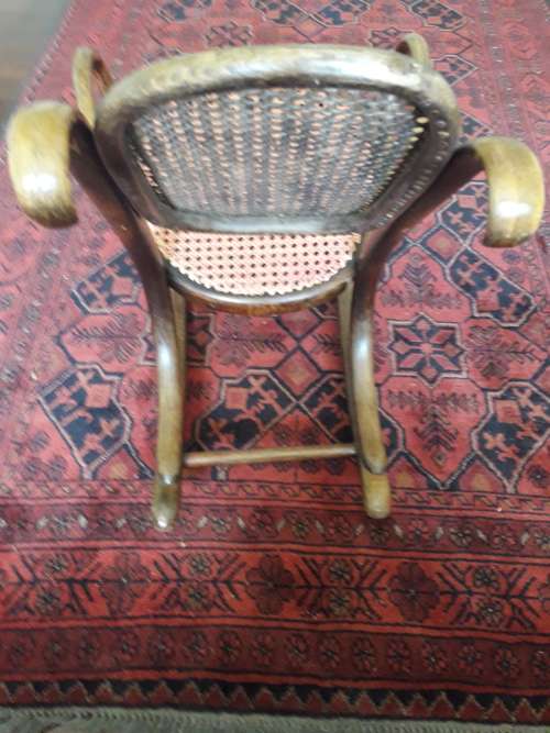 ANTIQUE "THORET"  CHILDS' BENTWOOD & RATTAN  ROCKING CHAIR