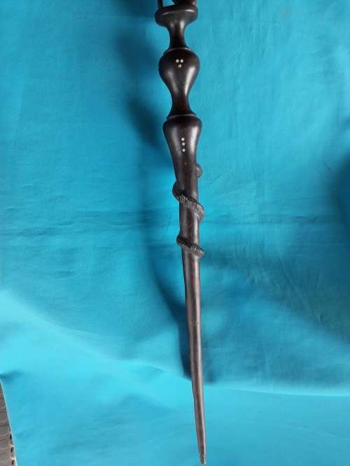 VINTAGE AFRICANA CARVED WALKING STICH