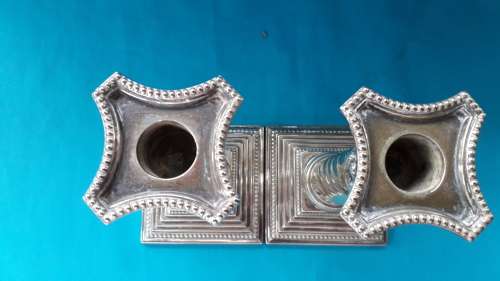 VINTAGE PAIR EPNS CANDLE HOLDERS