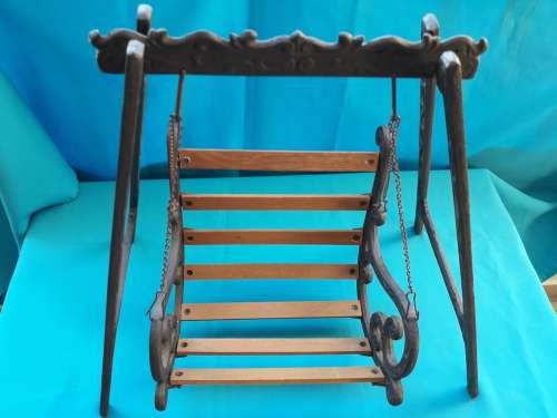 VINTAGE  TOY SWING     CAST IRON WITH WOOD