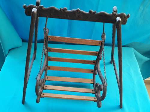 VINTAGE  TOY SWING     CAST IRON WITH WOOD