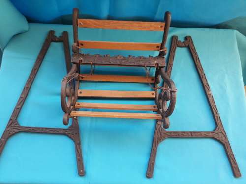 VINTAGE  TOY SWING     CAST IRON WITH WOOD