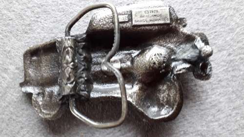 SOLID  BRASS    "VINTAGE TRUCK "   MENS BELT BUCKLE