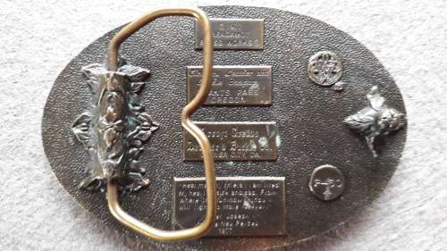 SOLID  BRASS    "AMERICAN INDIAN CHIEF JOSEPH "   MENS BELT BUCKLE