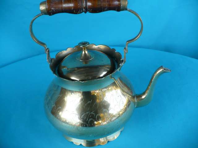 LARGE BRASS TEAPOT