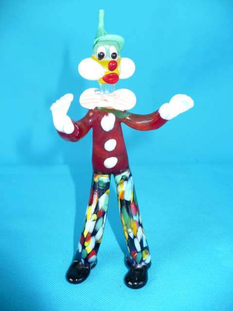 MURANO GLASS CLOWN   140 MM HIGH
