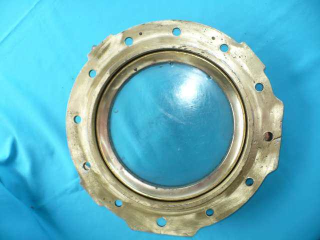 WINDOW FOR A PORTHOLE SOLID BRASS  WITH GLASS