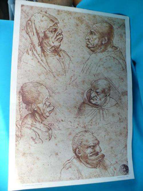 LEONARDO DA VINCI : UNFRAMED  PRINT; FROM FLORENCE ITALY