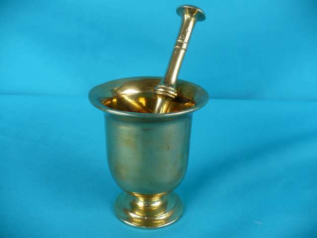 HEAVY BRASS MORTAR & PESTLE