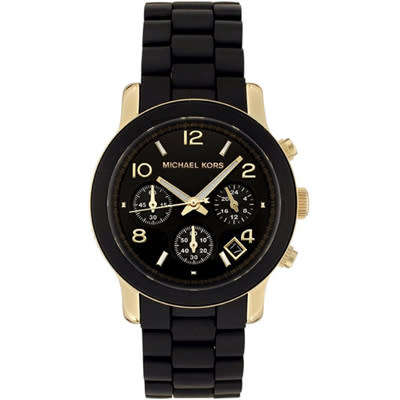 LADIES MICHAEL KORS BLACK RUNWAY WATCH MK5191 ##BRAND NEW##