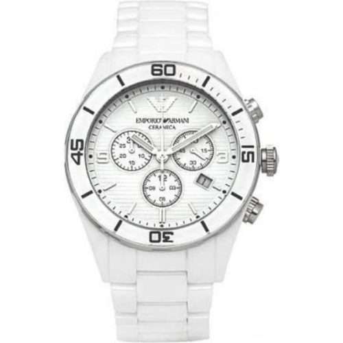 MENS EMPORIO ARMANI CERAMICA CHRONOGRAPH WATCH AR1424 ##BRAND NEW##