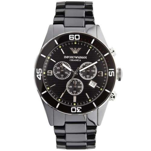 MENS EMPORIO ARMANI CERAMICA CHRONOGRAPH WATCH AR1421 ##BRAND NEW##